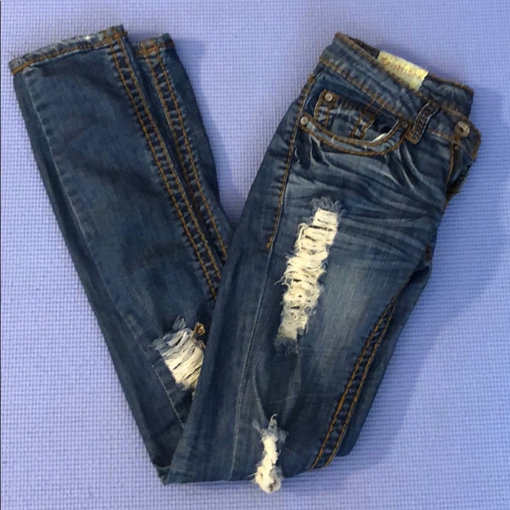 Ripped denim jeans